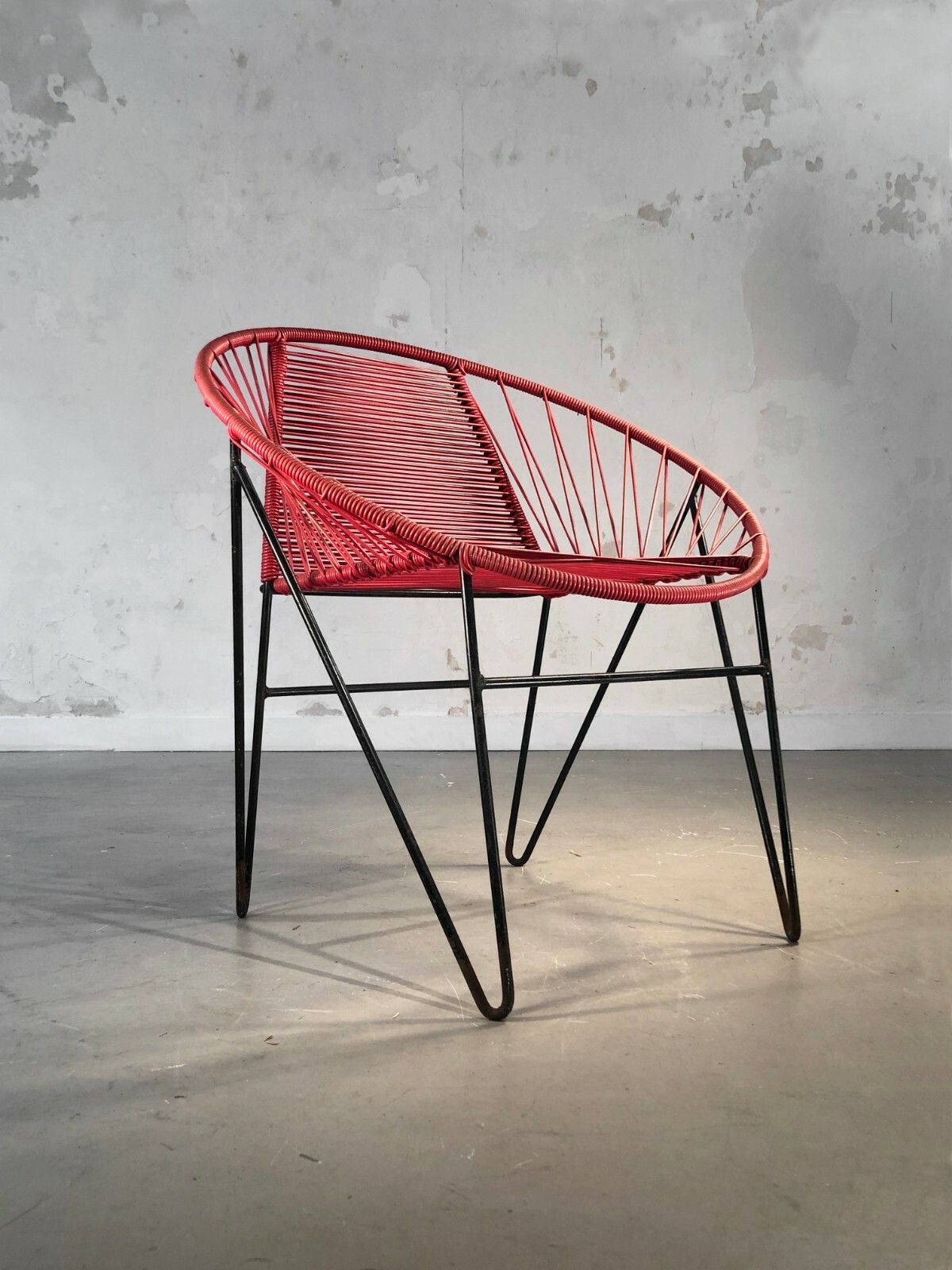1950 Raoul Guys Modernist Chair Reconstruction Mategot Perriand photo Furniture