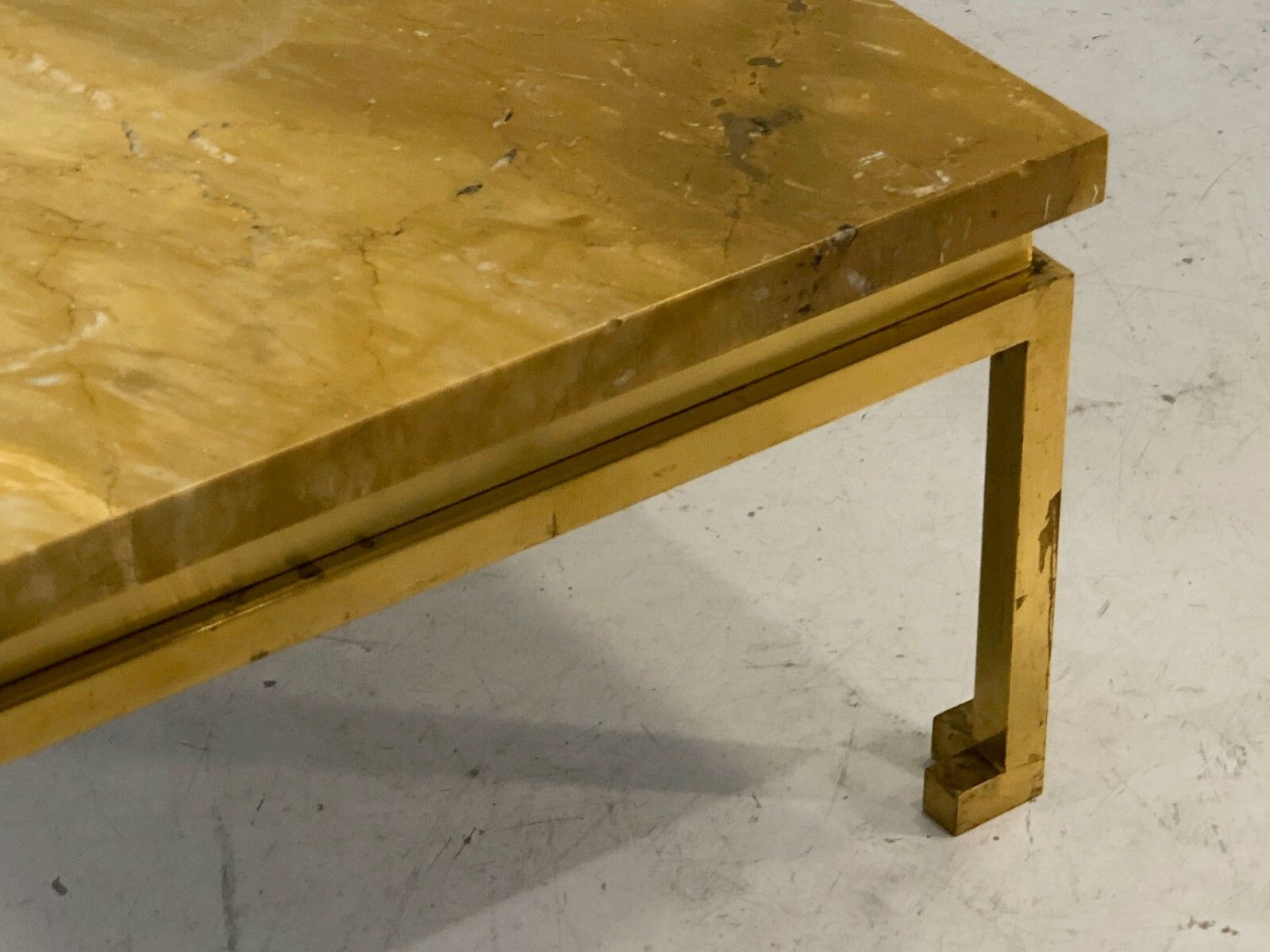 1970 House Ramsey Marble Low Table Post Modernist Shabby Chic Roger Thibier photo Furniture
