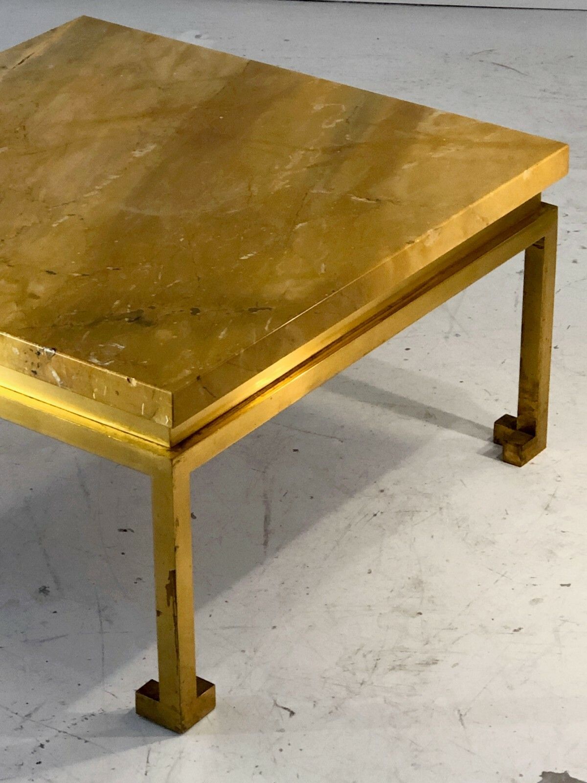 1970 House Ramsey Marble Low Table Post Modernist Shabby Chic Roger Thibier photo buy