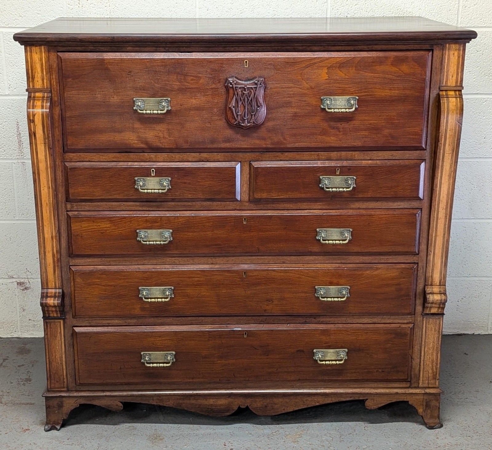 Georgian Mahogany Chest Secretaire