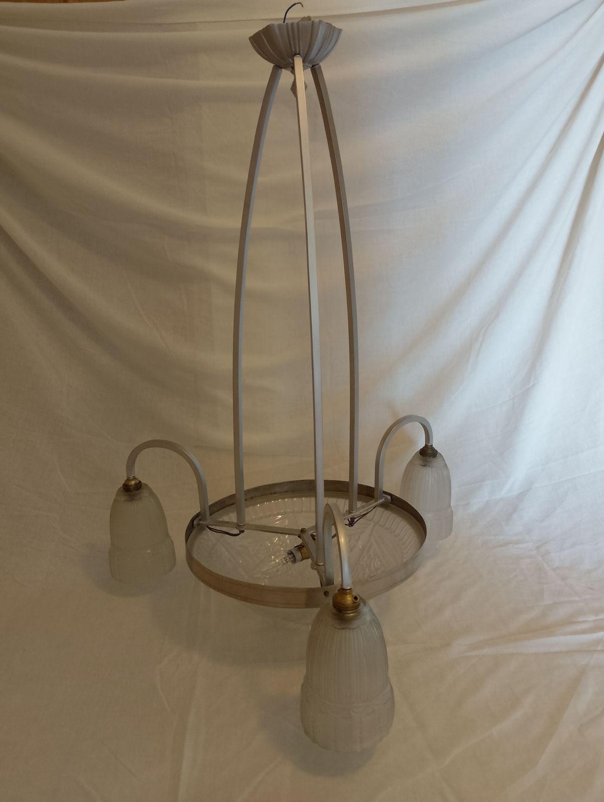 Art Deco Chandelier   Muller Frères. French 1930s photo vinterior