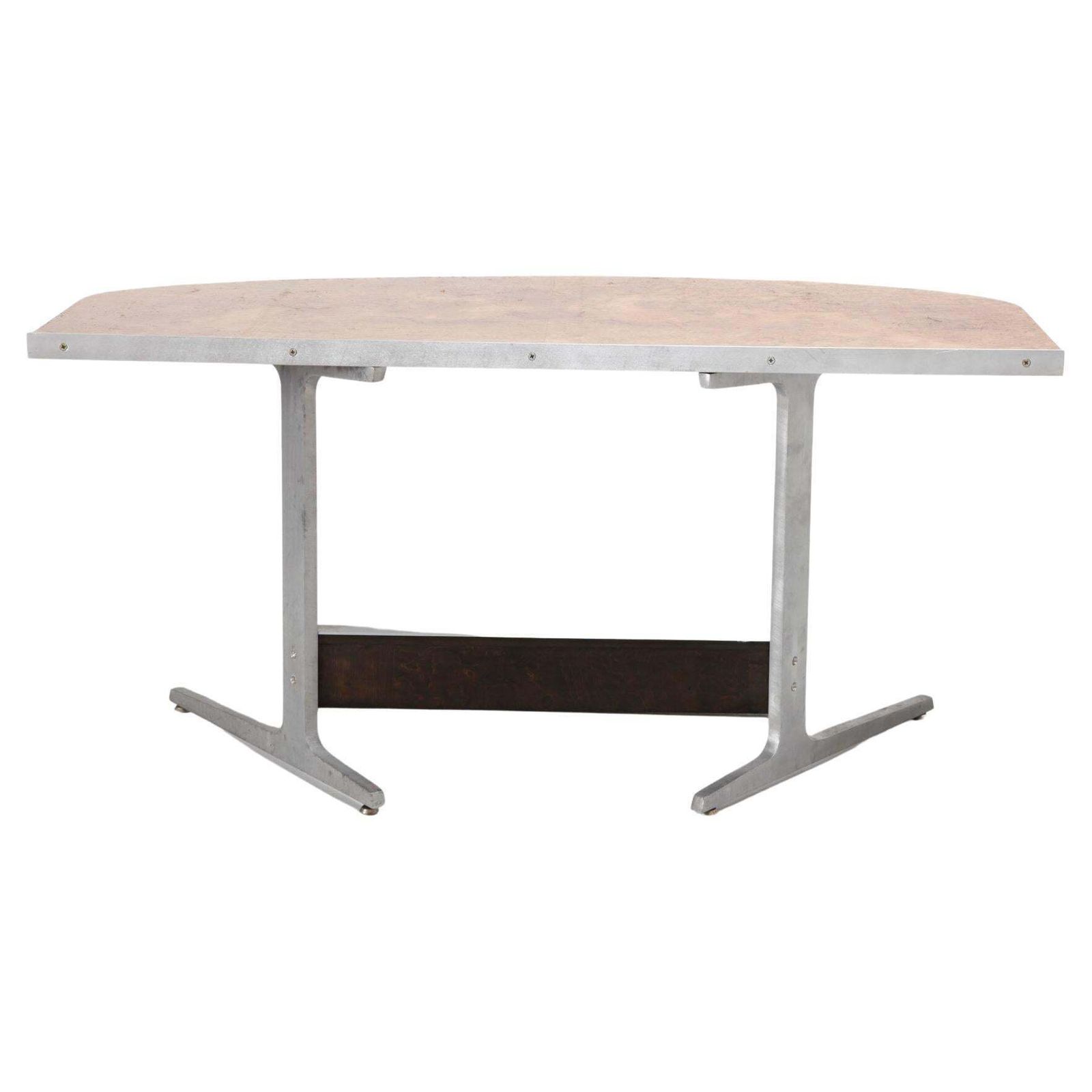 Burlwood Mid Century Modern Floating Desk, Console, 1960s, France photo furniture