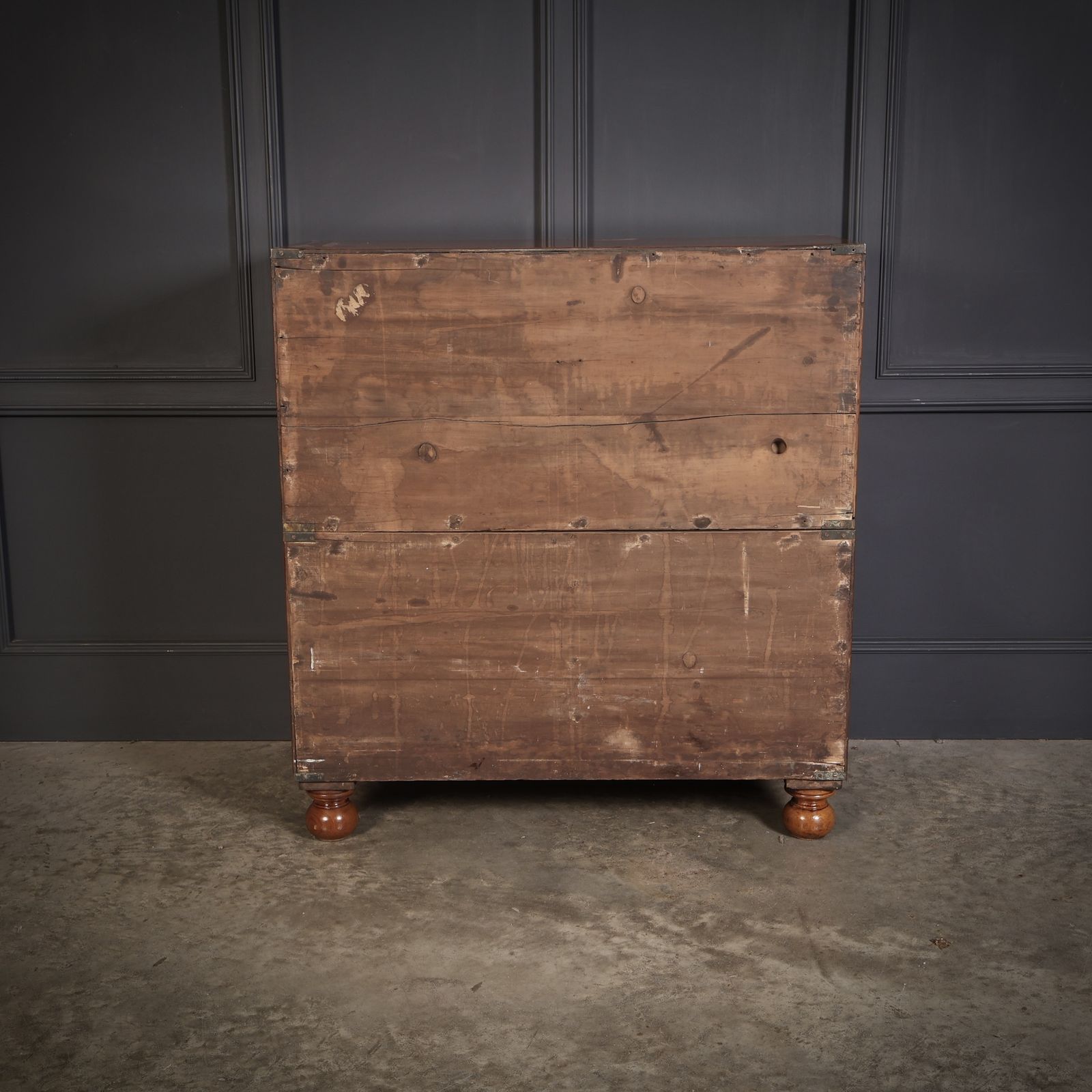 3835.0 Rare Figured Walnut Military Campaign Chest photo