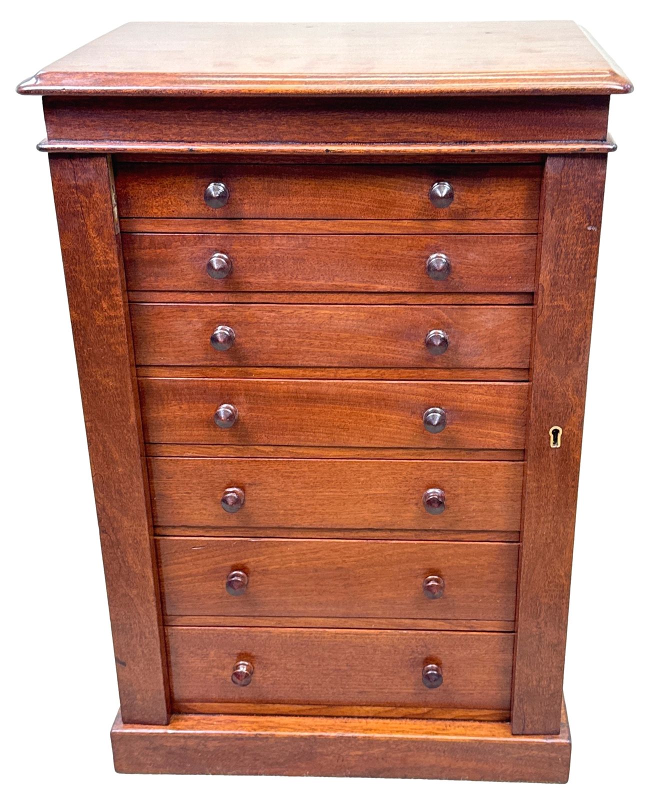 Mahogany 19th Century Miniature Wellington Chest Of Drawers (England, Circa 1880) photo buy