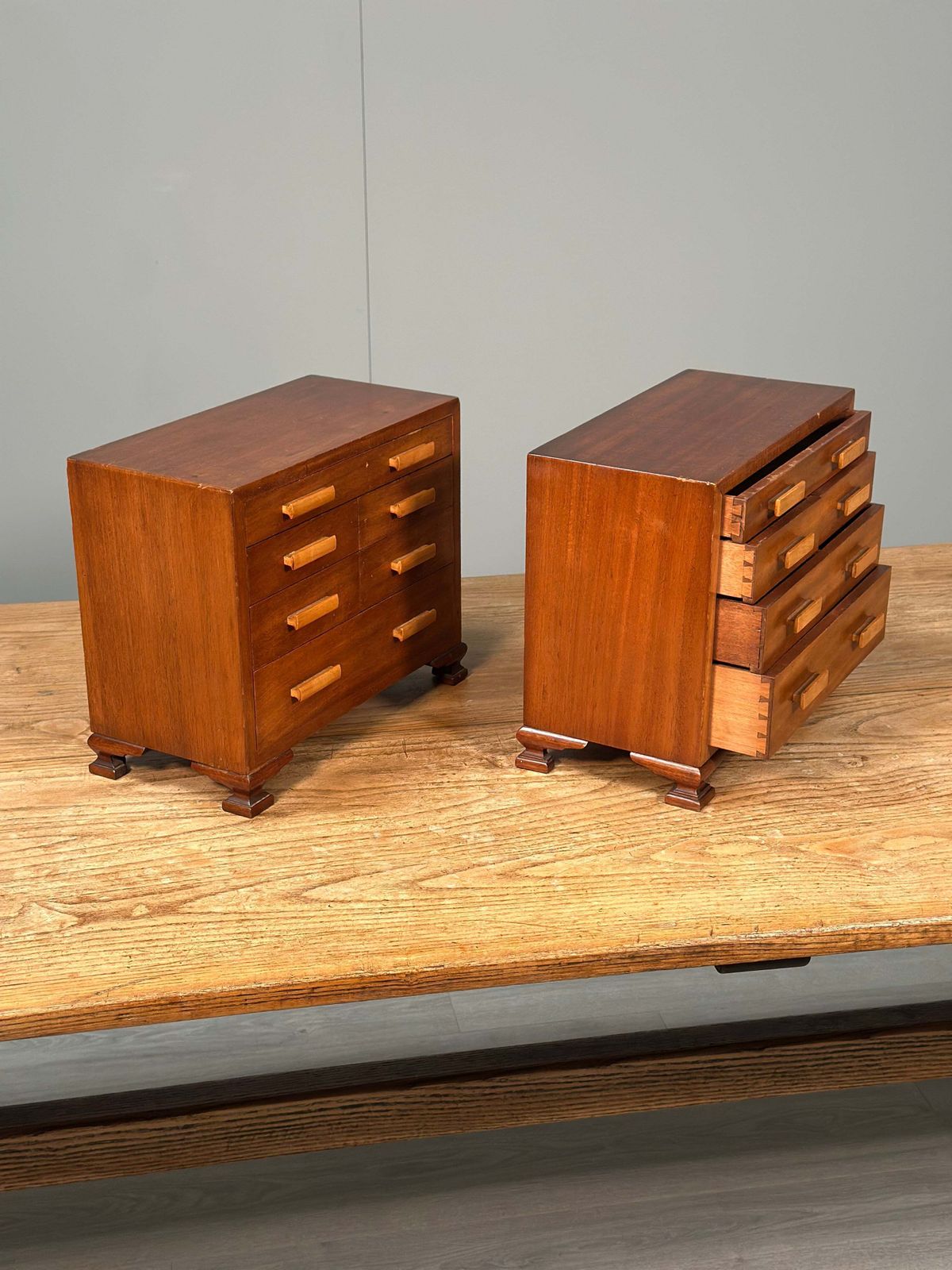 A Pair Of Antique Miniature Chest Of Drawers photo Furniture