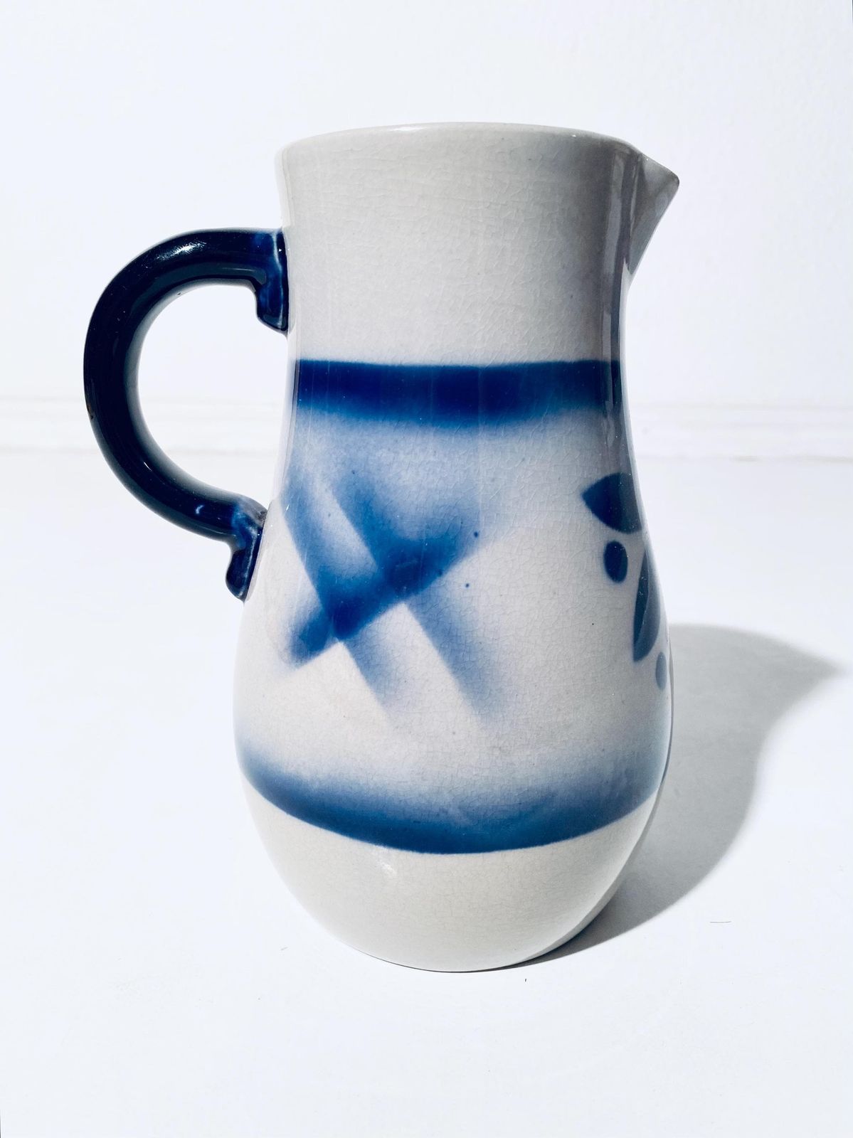 Art Deco Dümler & Breiden Ceramic Jug 1928 / 3/4 Liter / Vintage West German Pottery photo for sale