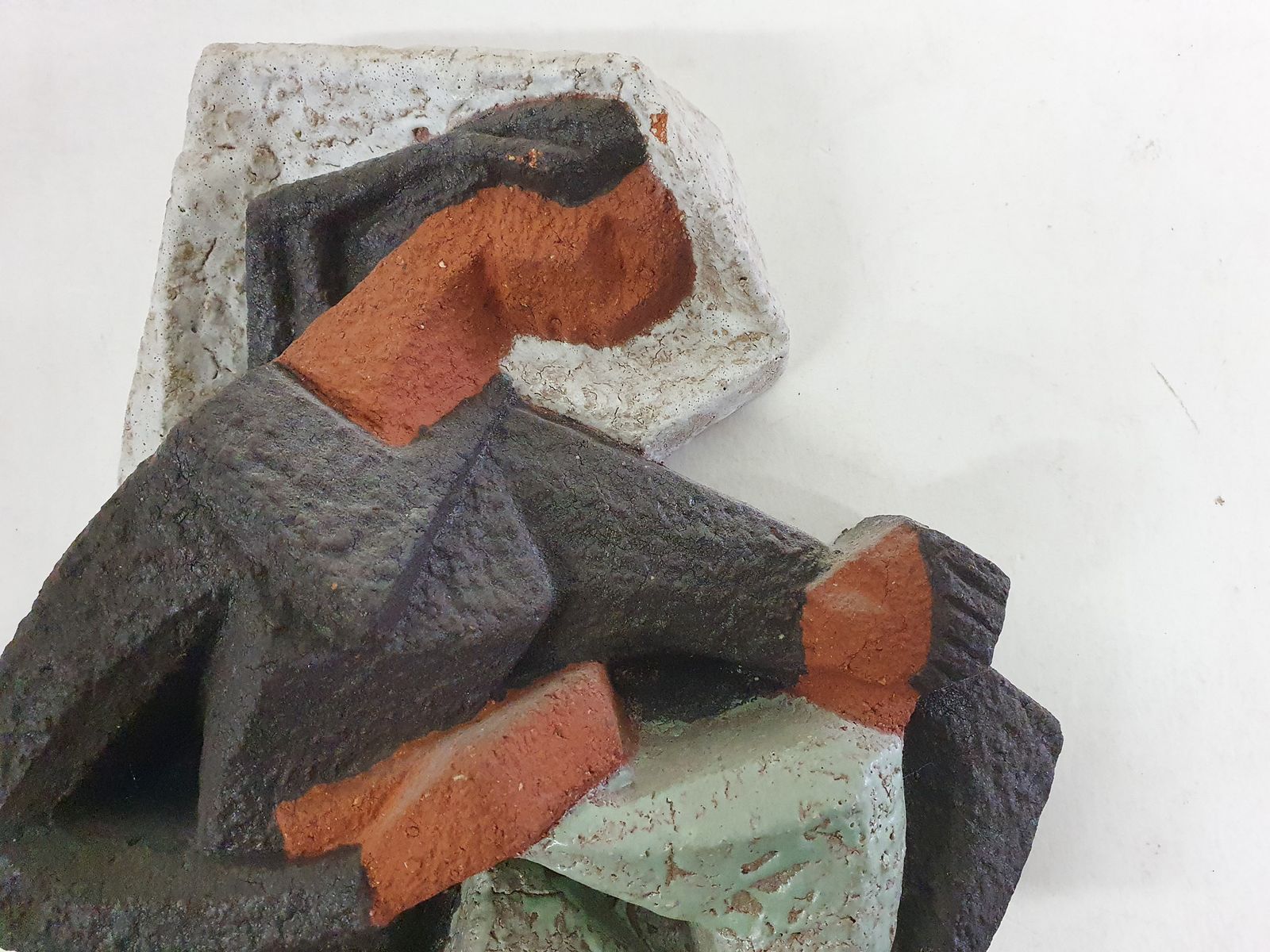 Ceramic "Madonna" Wall Sculpture Attributed To Joop Puntman For Amha, The Netherlands 1960s photo Art