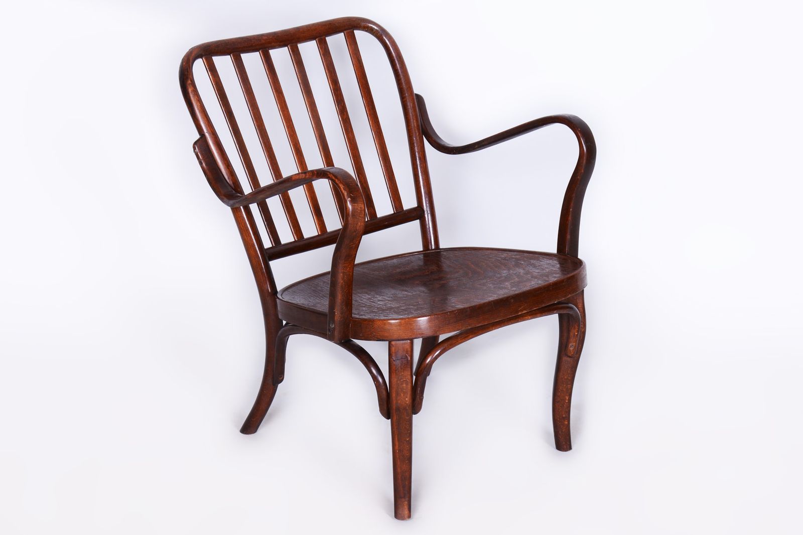 Restored Art Deco Armchair, By Josef Frank For Thonet, Beech, Czech, 1930s