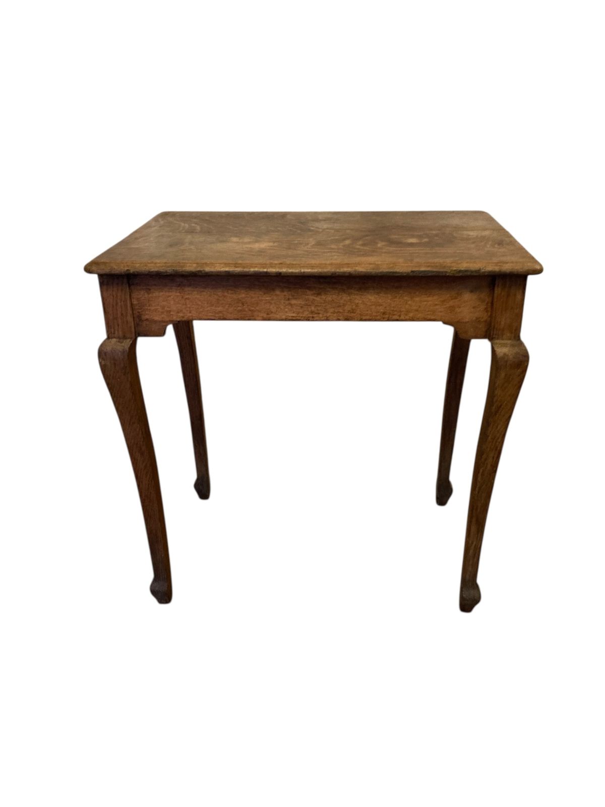 Furniture Antique Elm Wood Side Or Occassional Table Early 1900's photo