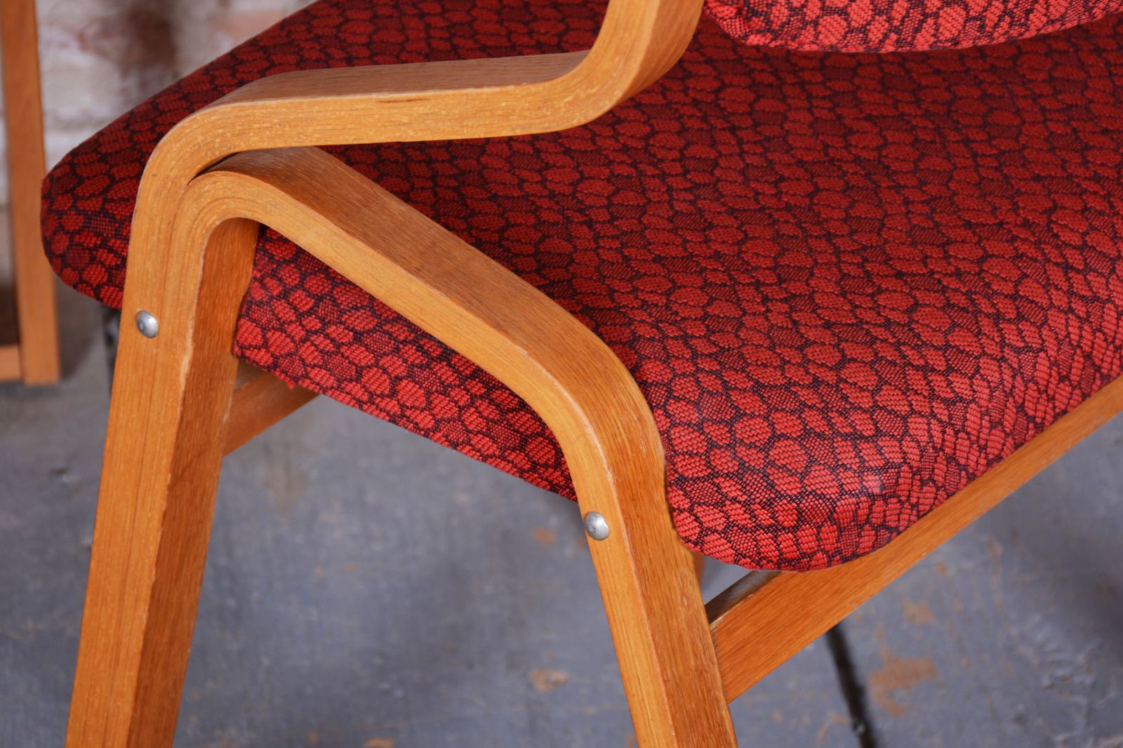 Original Mid Century Chair, By Ludvik Volak, Maple, Czech, 1960s photo for sale