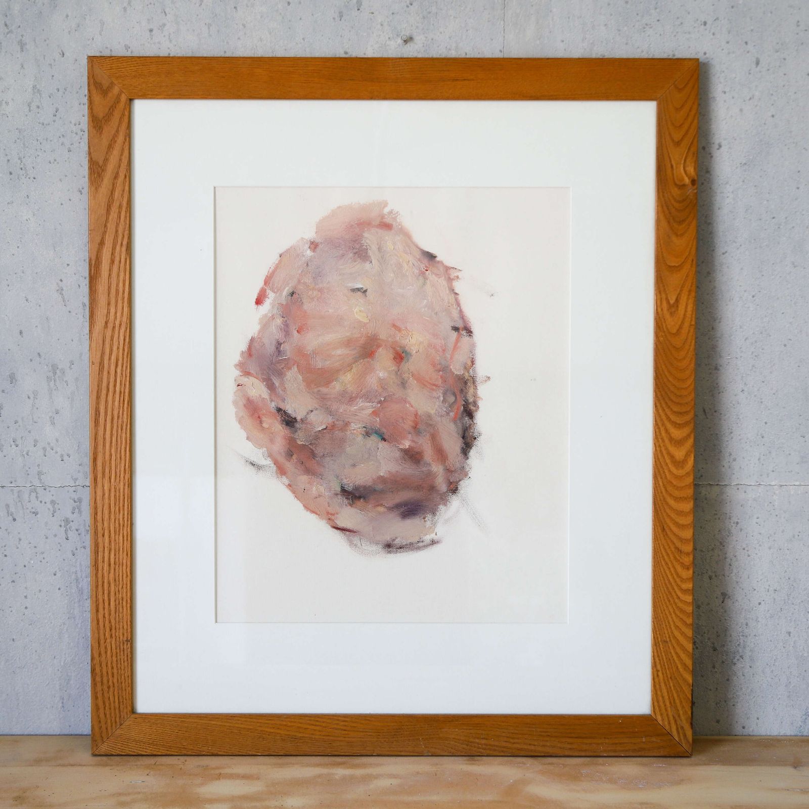 Mahler’s Head I   Contemporary Portrait In Gouache & Oil By Chris May, 80x70cm photo furniture