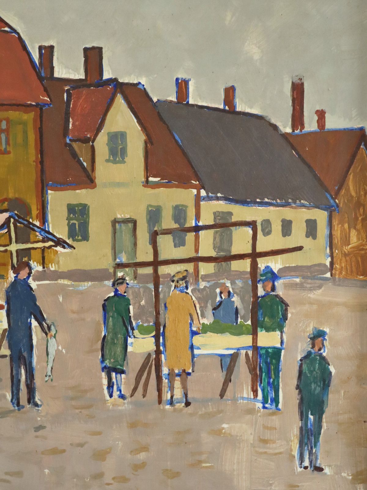 photo for sale Market Day In The Square  Oil Painting