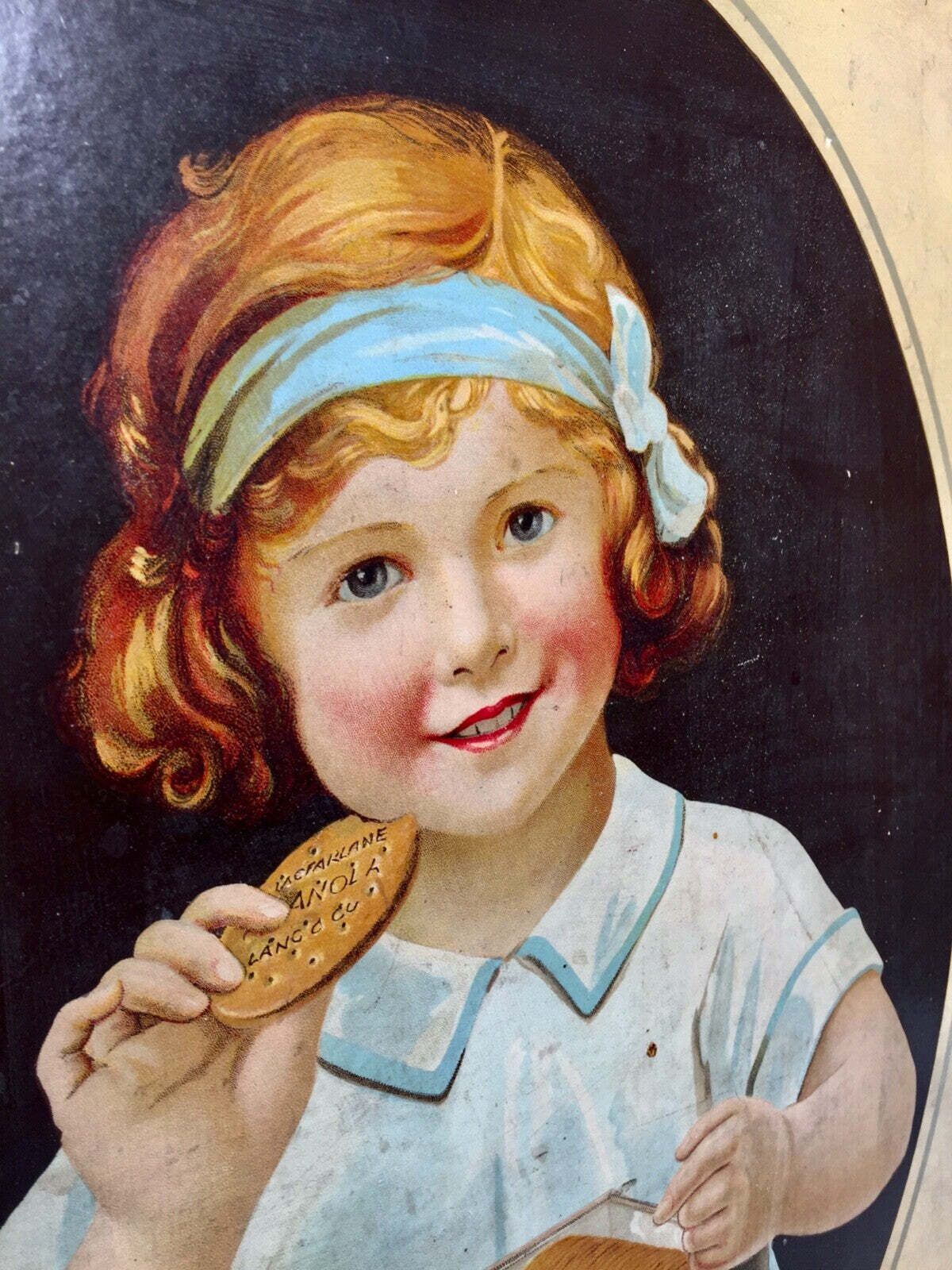 photo furniture Antique Advertising 1930s Macfarlane, Lang & Co Digestive Biscuit Poster Frame