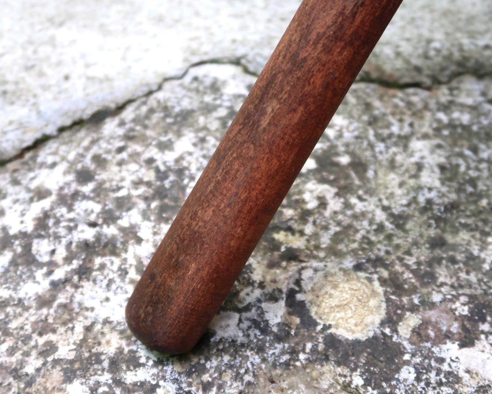 Tripod Wood And Leather Folding Stool, 1950s / Cow Boy, Fishing, Hunting, Camper, Camping, Cottage Furniture photo vinterior