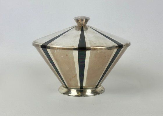 Art Deco Silver Plated Ikora Bonbonniere From Wmf, 1950s photo for sale