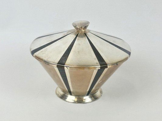 Art Deco Silver Plated Ikora Bonbonniere From Wmf, 1950s photo Home Decor