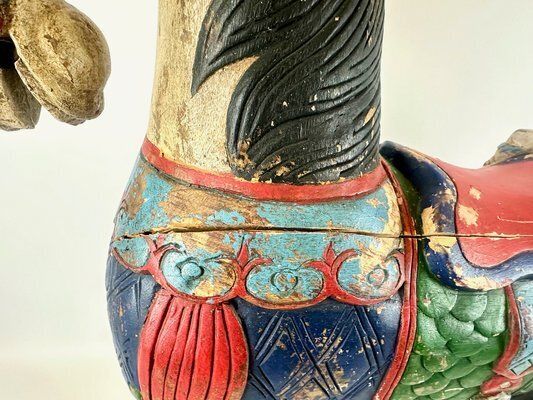 Carved Hand Painted Wooden Horse, 19th Century photo buy