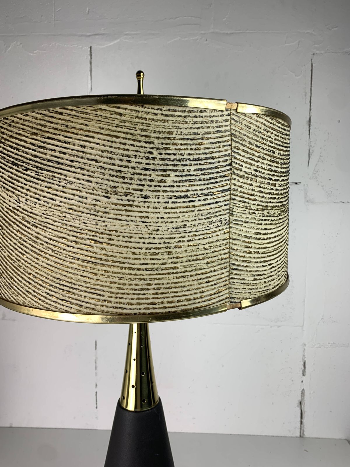 Large Midcentury Sputnik Stilnovo Style Brass Table Lamp, Us 1950s photo vintage