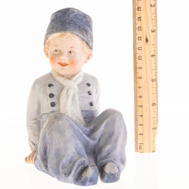 Antique Victorian Hand Painted Bisque Porcelain Figure photo for sale