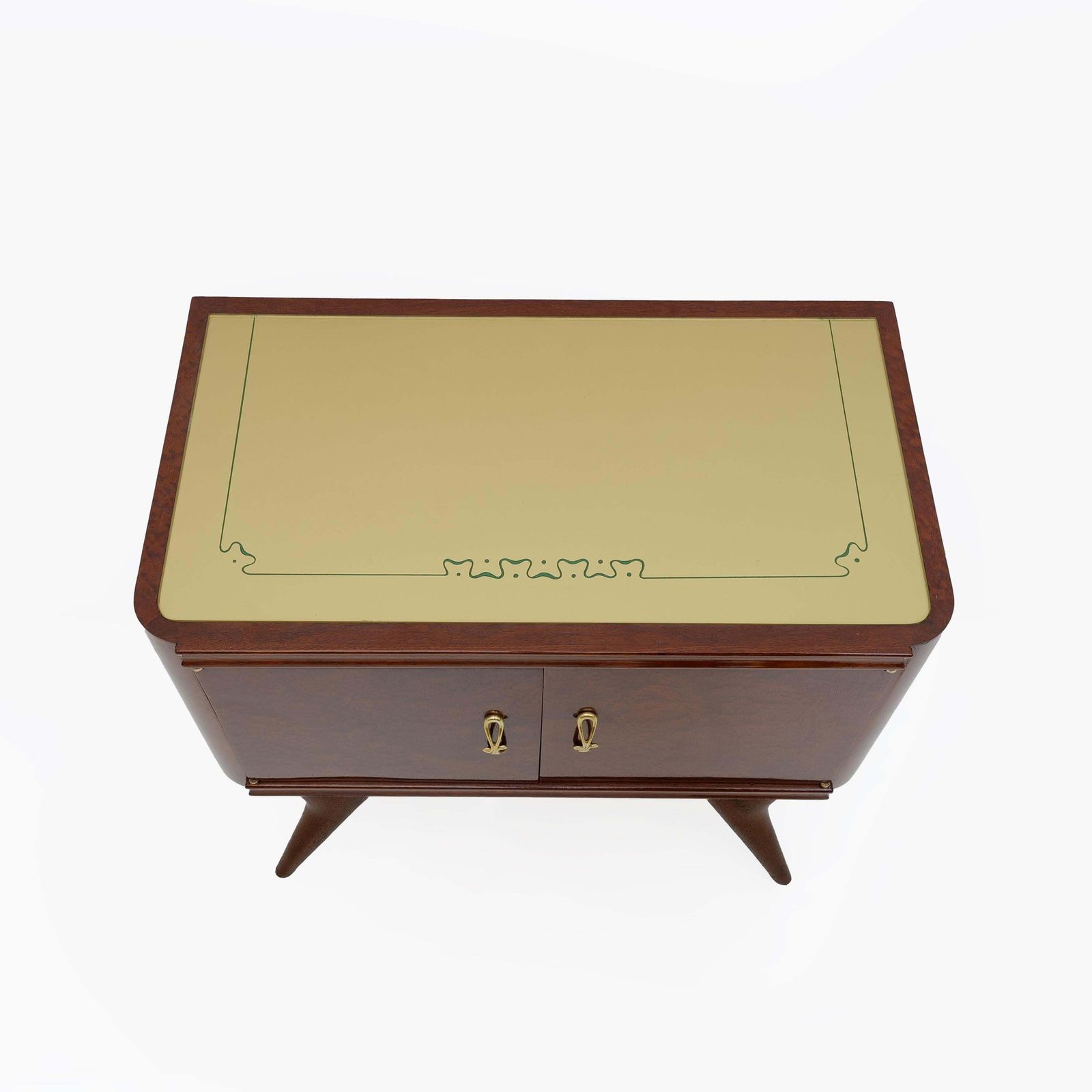 Pair Of Mid Century Modern Italian Walnut And Thuja Root Nightstands, 1950s photo 3268.0