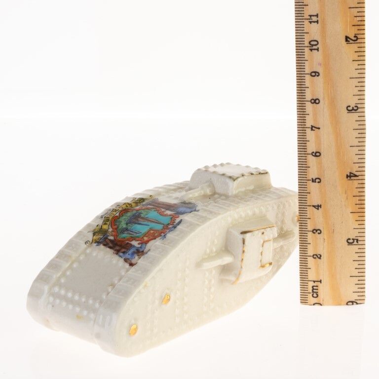 Antique Arcadian Porcelain Model Of Tank photo Home Decor