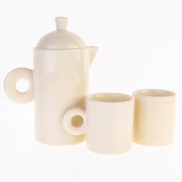 Art Deco Style Porcelain Ceramic Teapot Set photo furniture