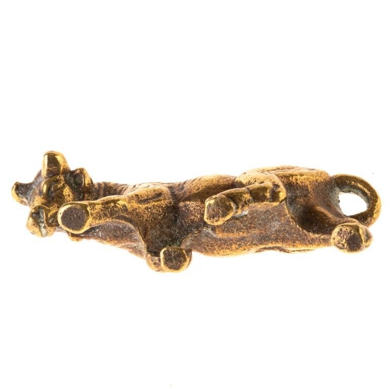 Antique Brass Figure Of A Charging Bull photo furniture