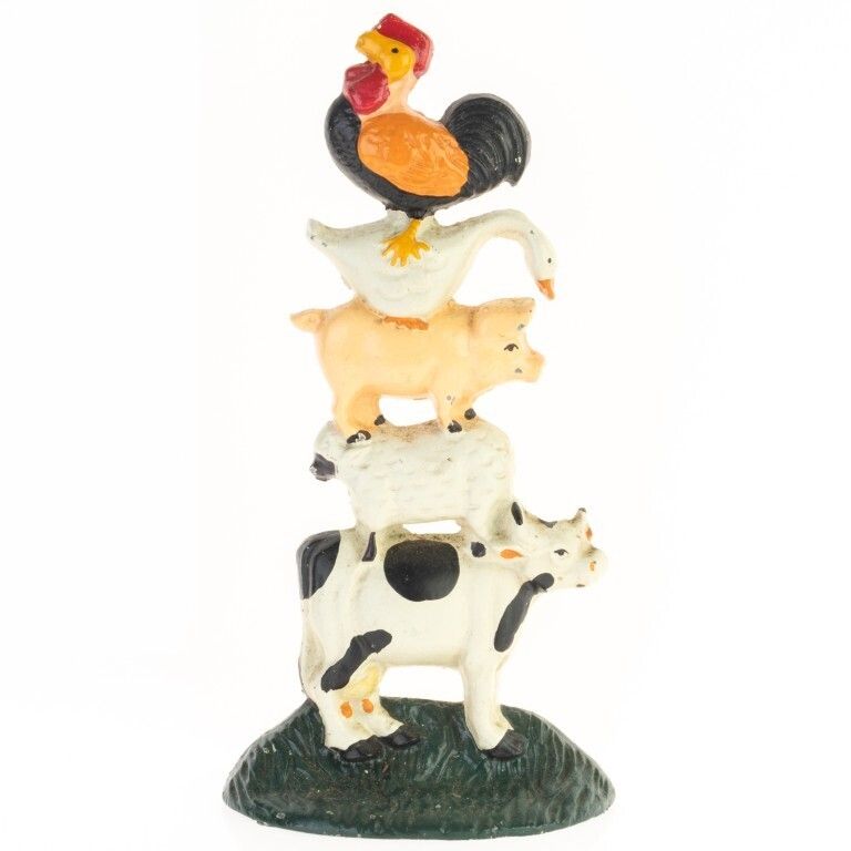 Painted Cast Iron Farmhouse Door Stopper