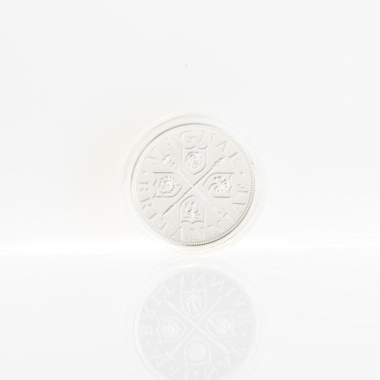 Certified Silver Commemorative Coin Issued For The Birth Of Prince George Of Cambridge In 2013 photo for sale