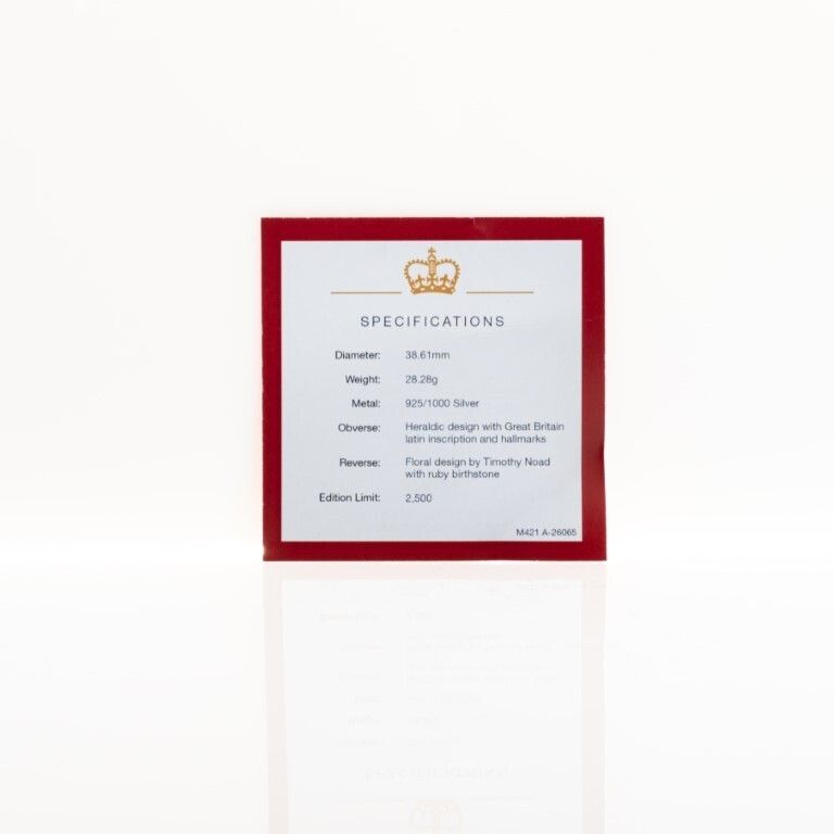 Certified Silver Commemorative Coin Issued For The Birth Of Prince George Of Cambridge In 2013 photo vinterior