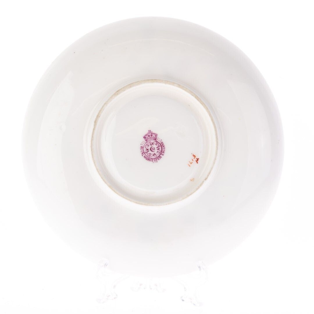 Antique Royal Worcester Art Nouveau Hand Painted Blush Porcelain Floral Plate photo furniture