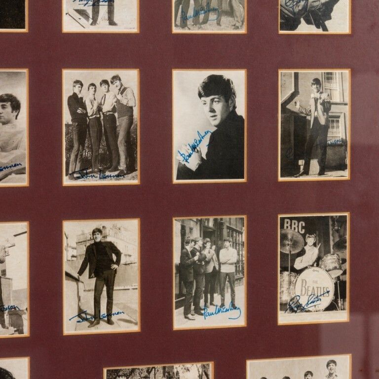 The Beatles Vintage Bubblegum Cards Framed Collection photo Art