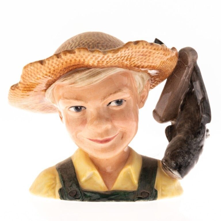 Royal Doulton Porcelain Ceramic Figural Collector’s Mug Huckleberry Finn 2001