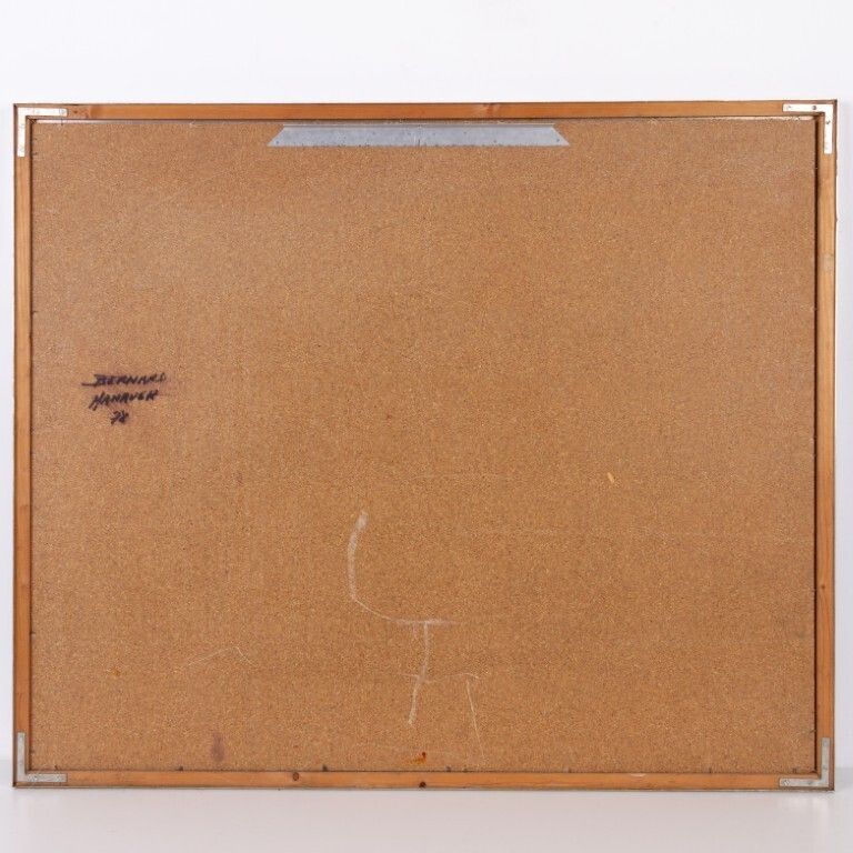 Large German Abstract Mixed Media Painting Ca. 1978 photo Art