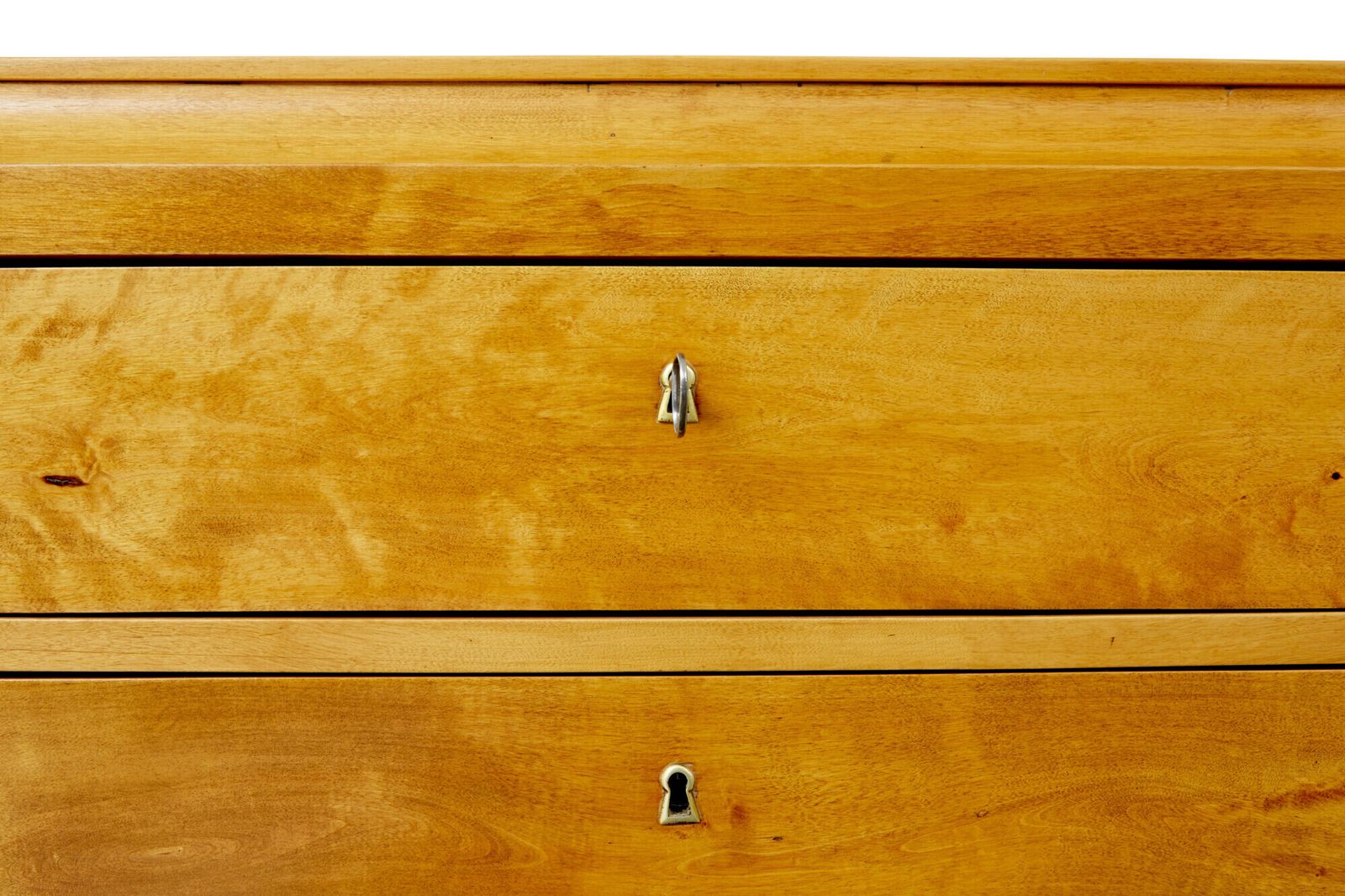 photo furniture 19th Century Swedish Birch Caddy Top Chest Of Drawers