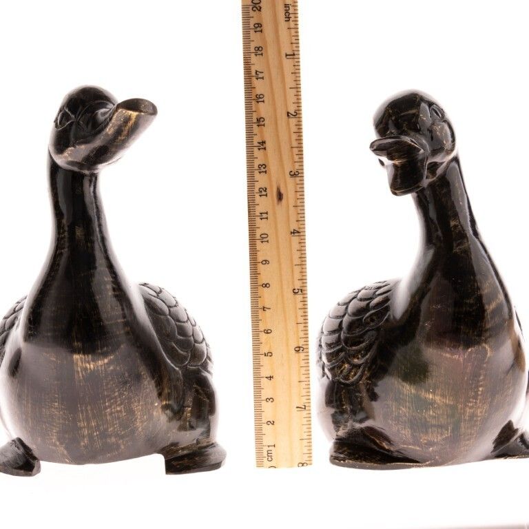 Mid Century Pair Of Bronze Duck Sculptures photo for sale