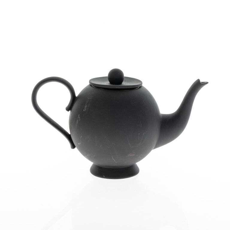 Nick Munro For Wedgwood Black Basalt Jasperware Ceramic Porcelain Teapot