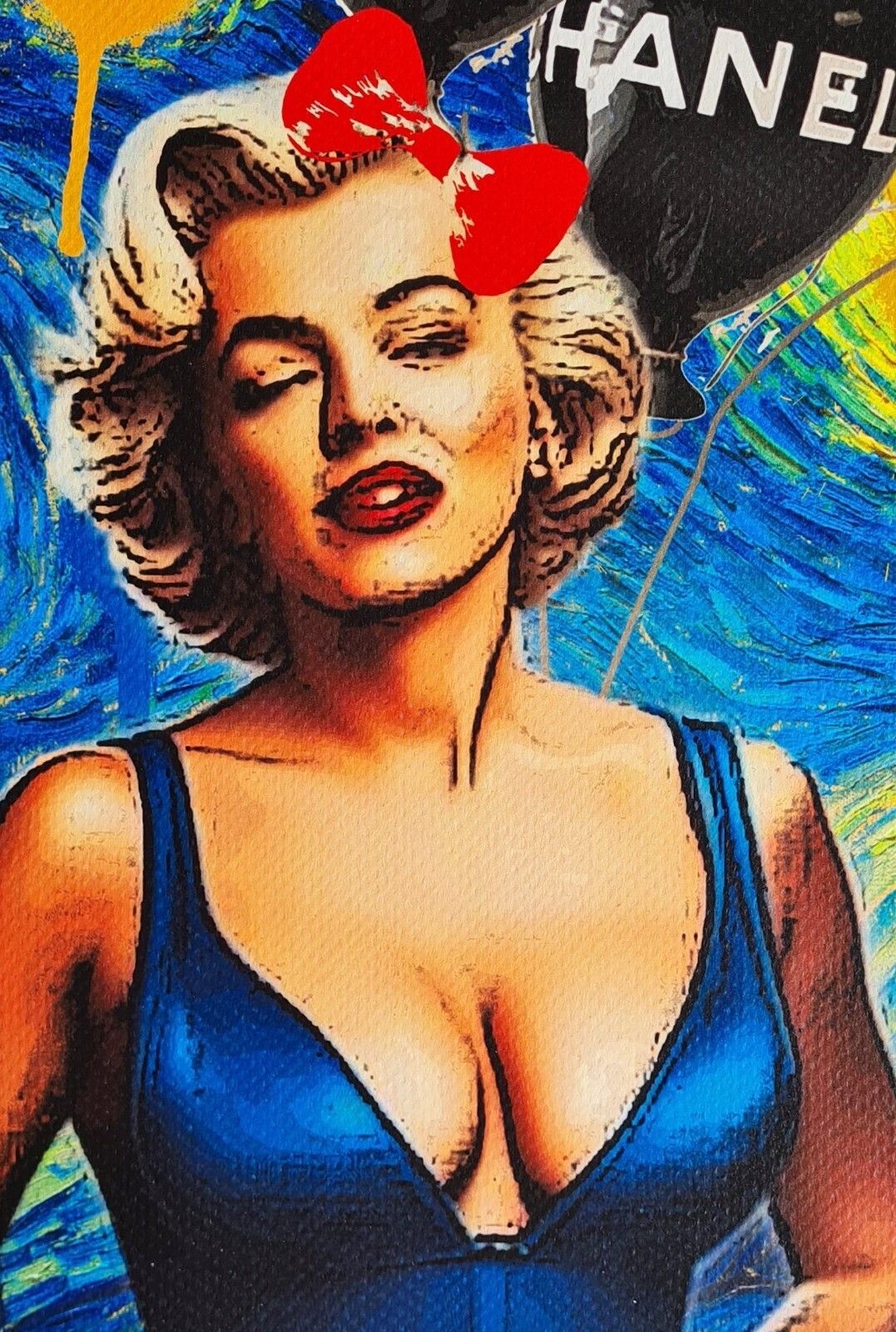 Death Nyc * Andy Warhol – Blue Color Dust Marilyn photo Art