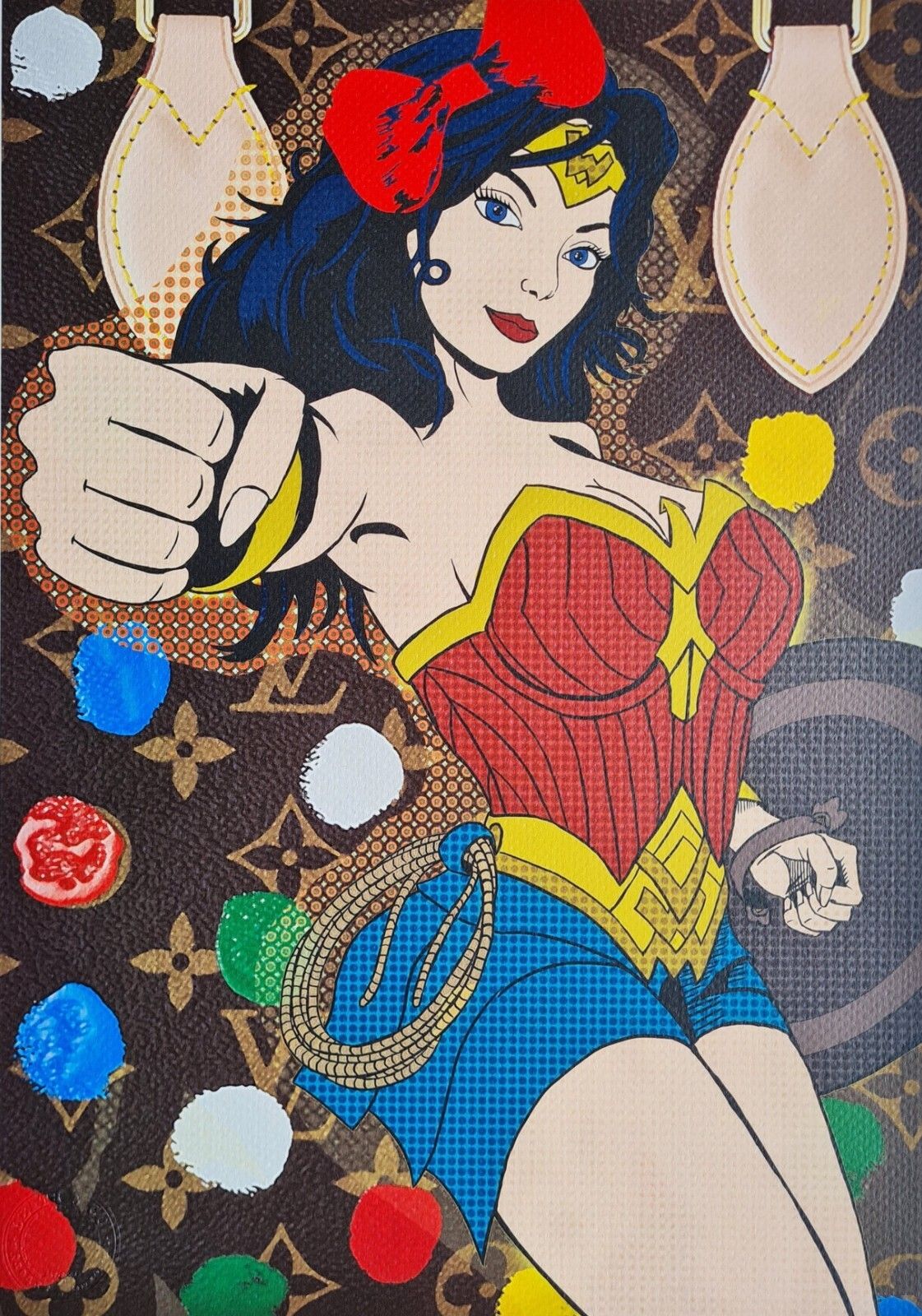 Death Nyc * Wonder Woman * 45 X 32 Cm * Signed * Limited * Certificate # XX/120 photo furniture