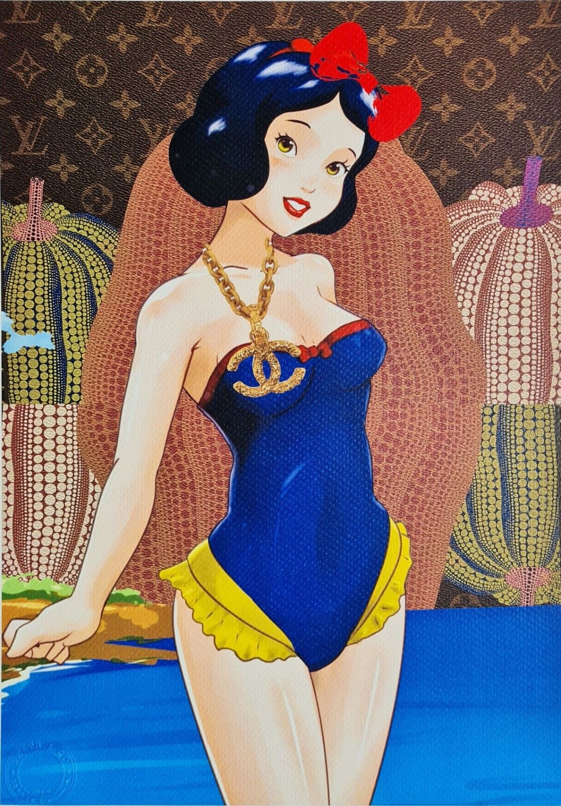 Death Nyc * Snow White * 45 X 32 Cm * Signed * Limited * Certificate # XX/120 photo furniture