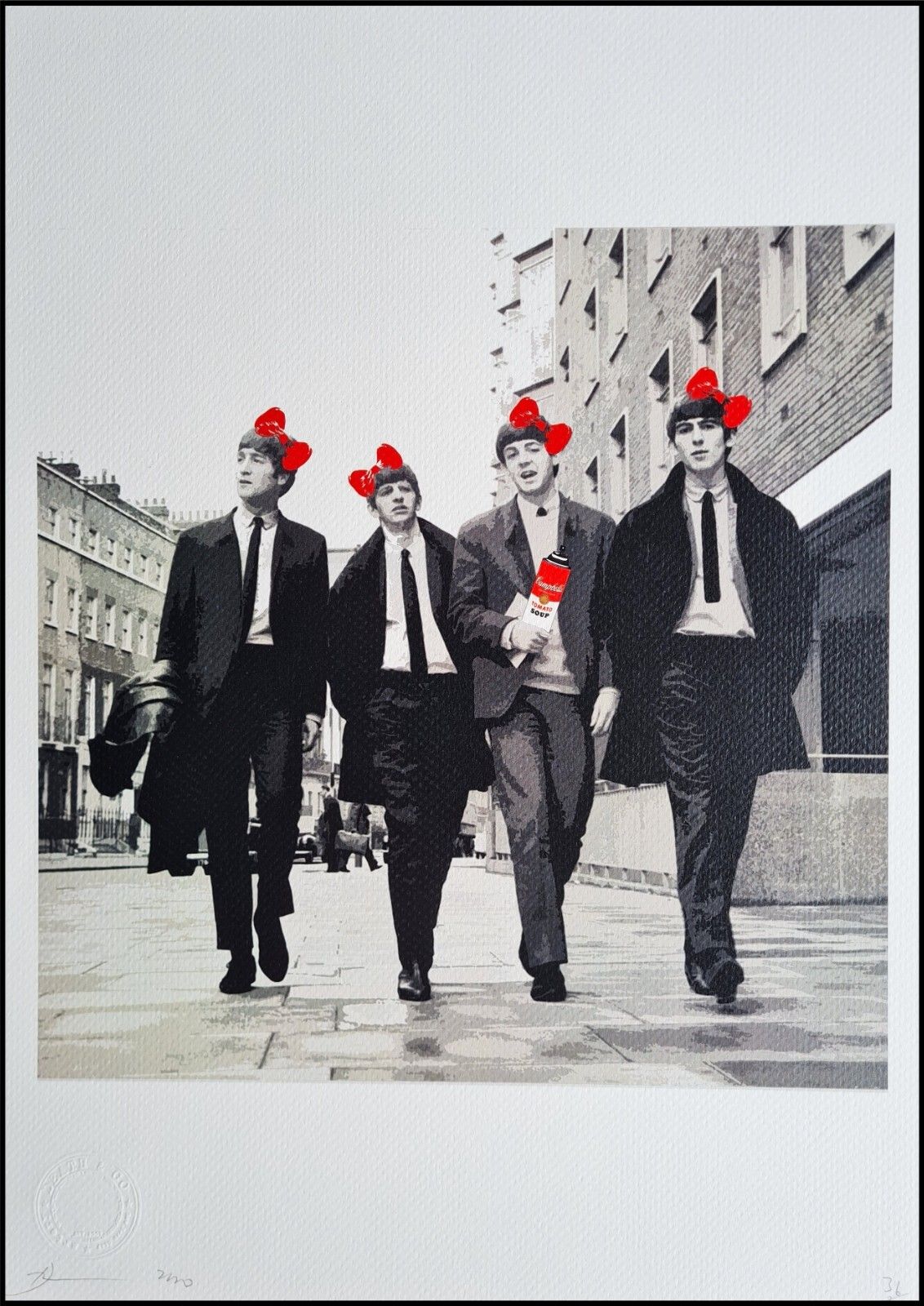 Death Nyc * The Beatles * 45 X 32 Cm * Signed * Limited * Certificate #120