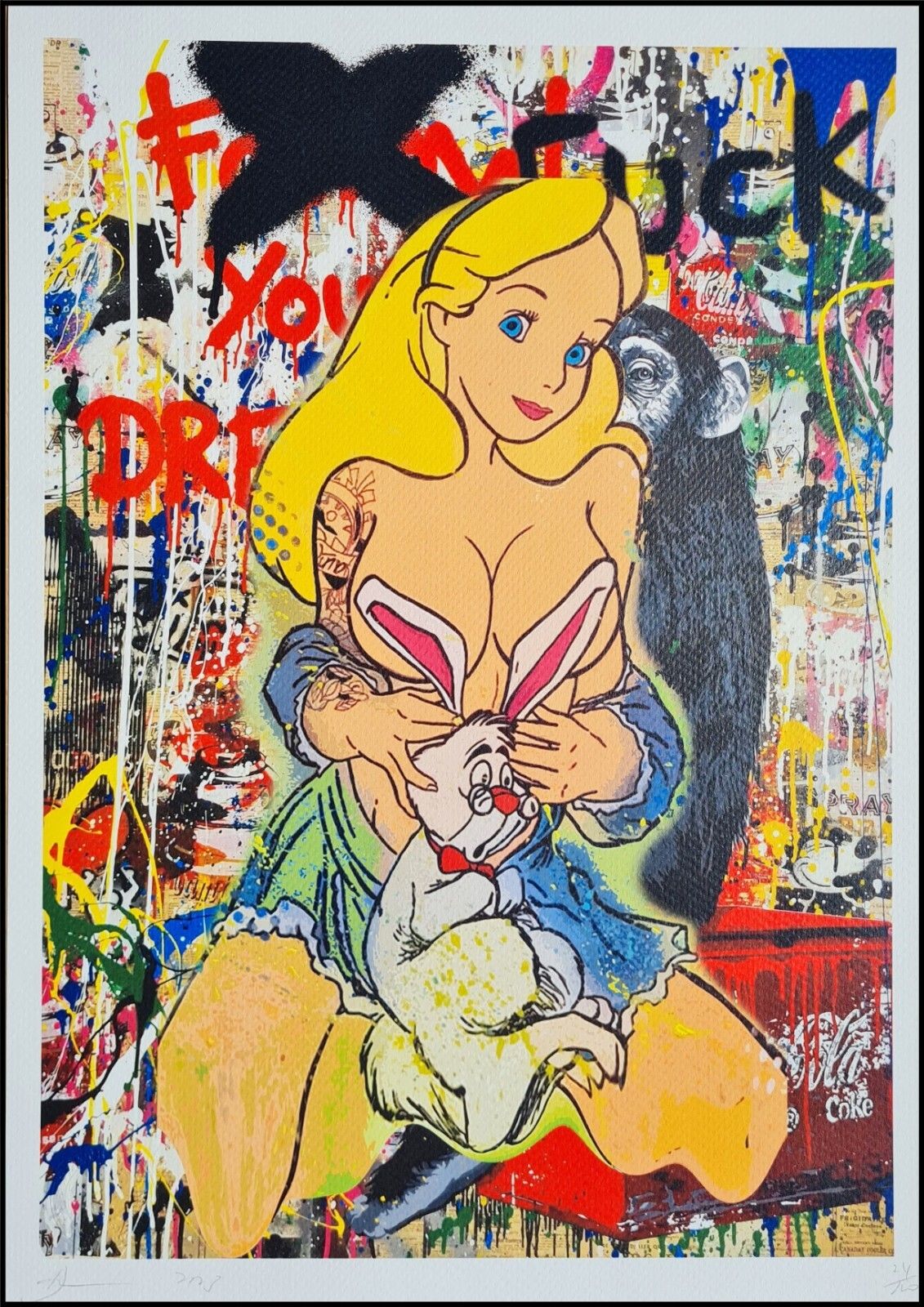 Death Nyc * Alice * 45 X 32 Cm * Signed * Limited * Certificate # XX/120
