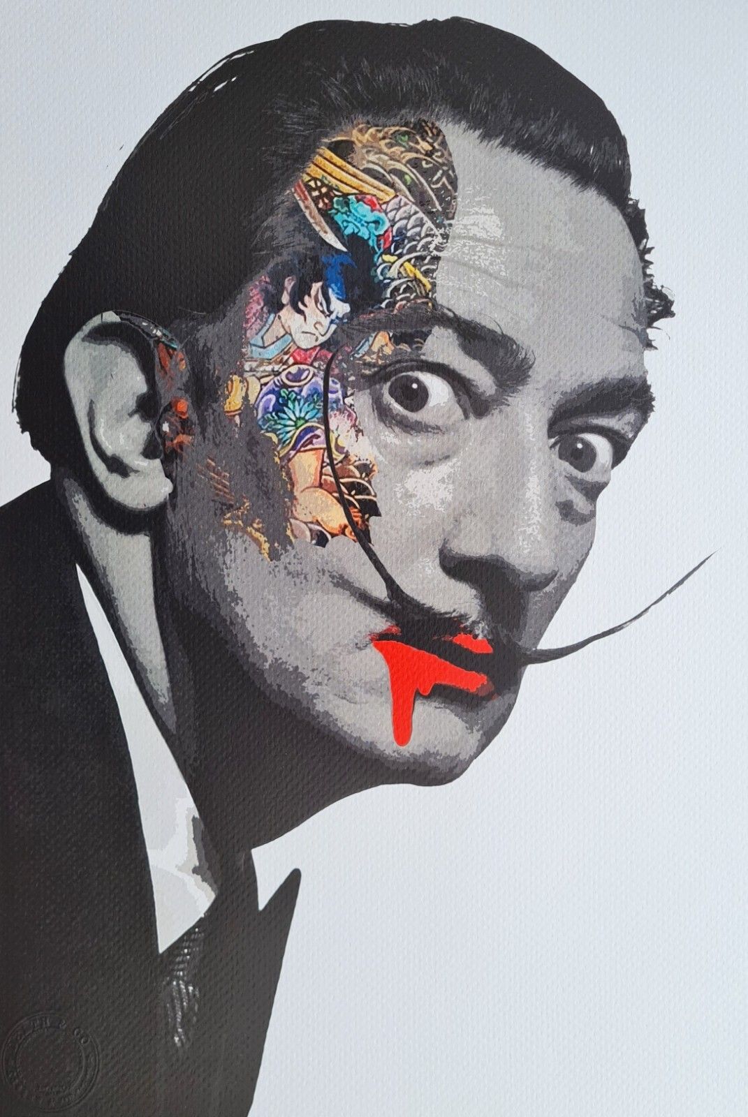 Death Nyc * Salvador Dali * 45 X 32 Cm * Signed * Limited * Certificate # XX/120 photo furniture