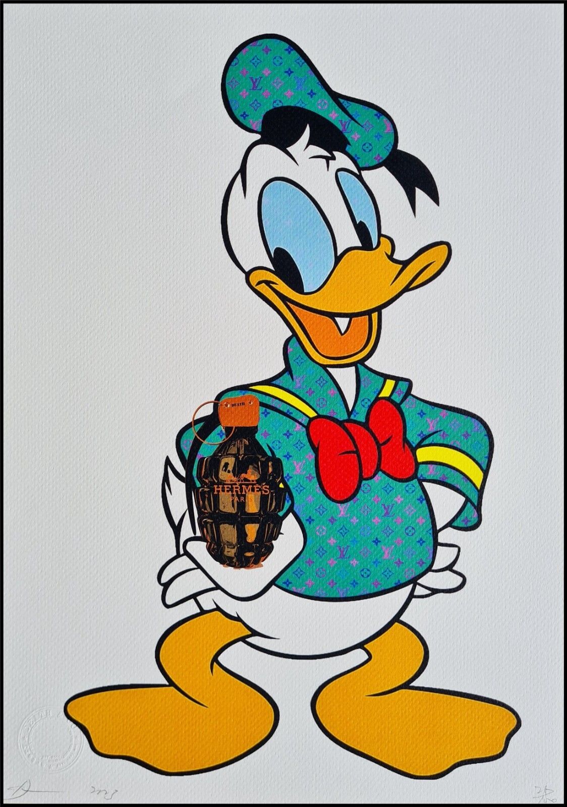 Death Nyc * Donald Duck * 45 X 32 Cm * Signed * Limited * Certificate