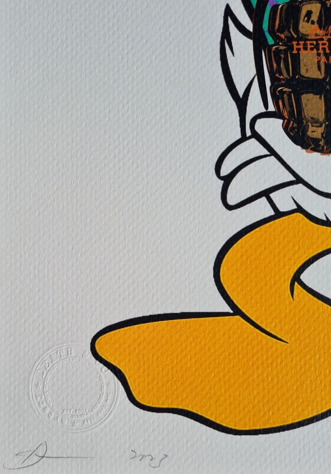 Death Nyc * Donald Duck * 45 X 32 Cm * Signed * Limited * Certificate photo 956.0