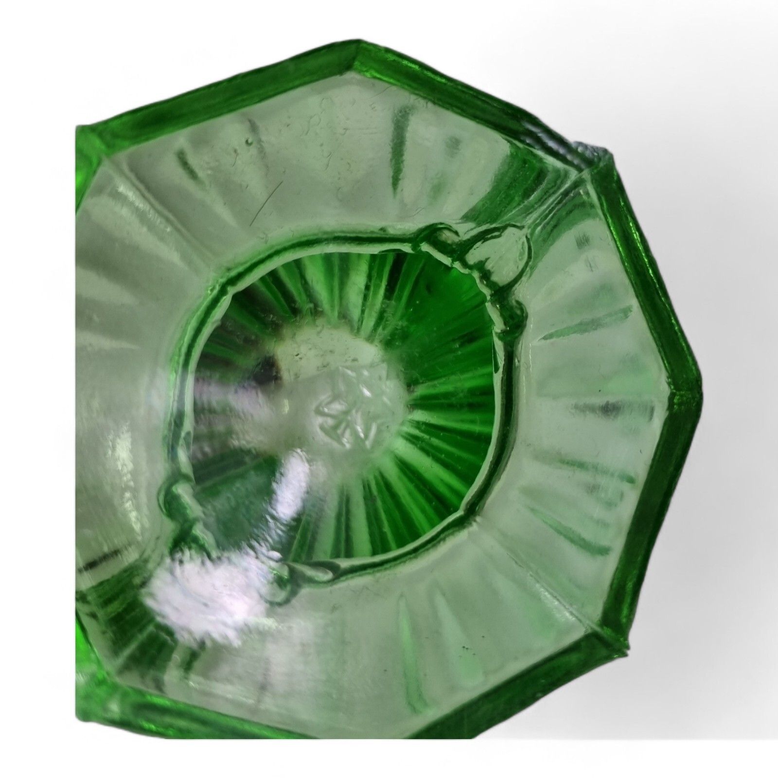 photo furniture Art Deco Green Glass  Bowl Pedestal Bird Glass Mark To Base Sts Abel Yugoslavia