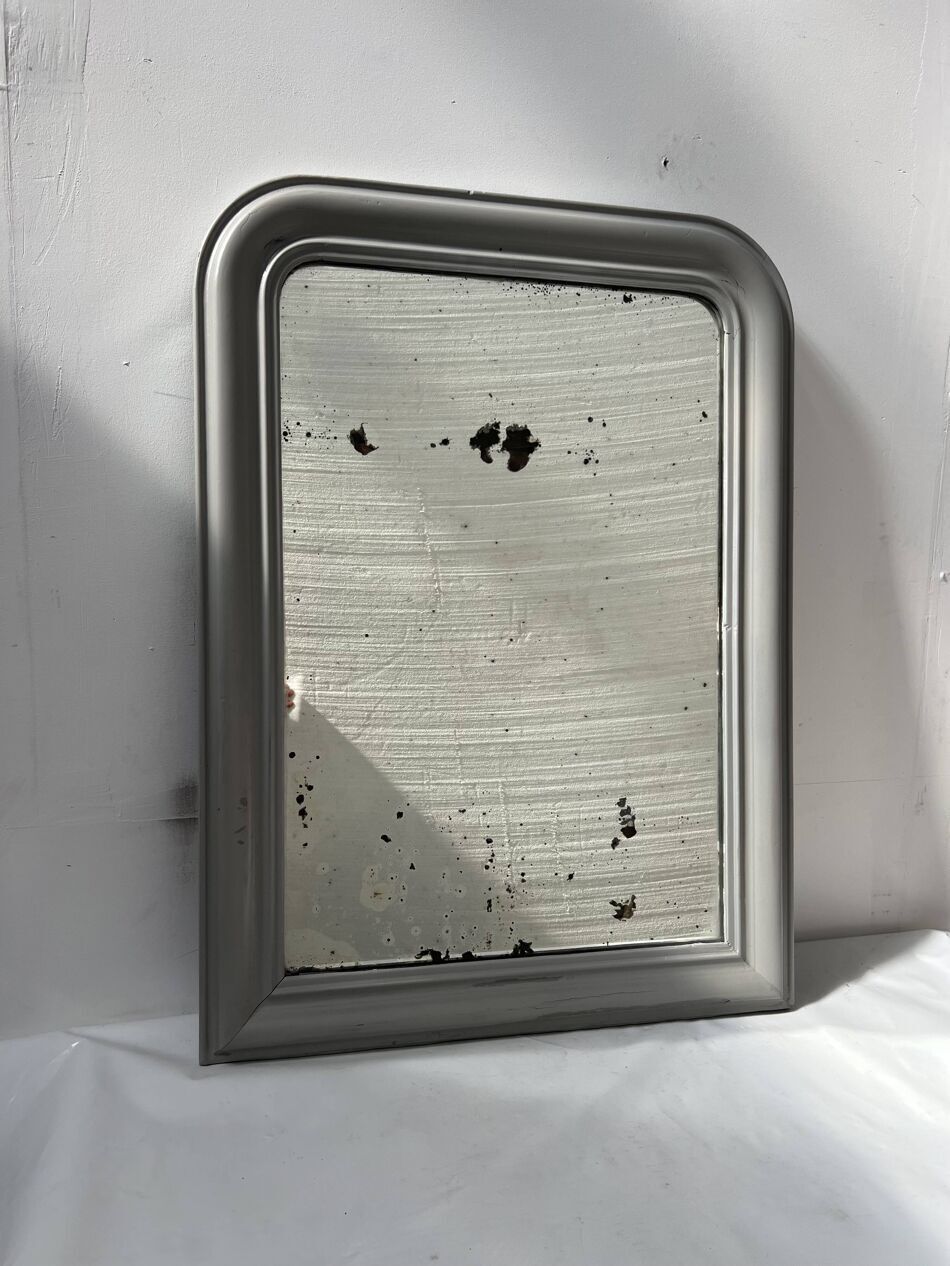 photo furniture Louis Philippe Mirror In Wood And Patinated Stucco, 19th Century