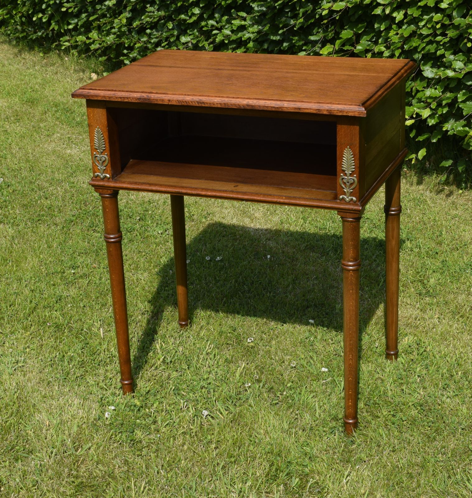 French Bedside Stand, 1920s, Beech photo vintage