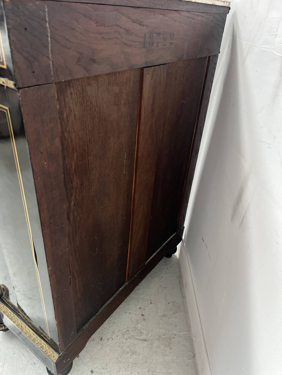 photo vinterior Napoleon III Furniture Has A Black Wooden Door And Brass Marquetry 19th Century