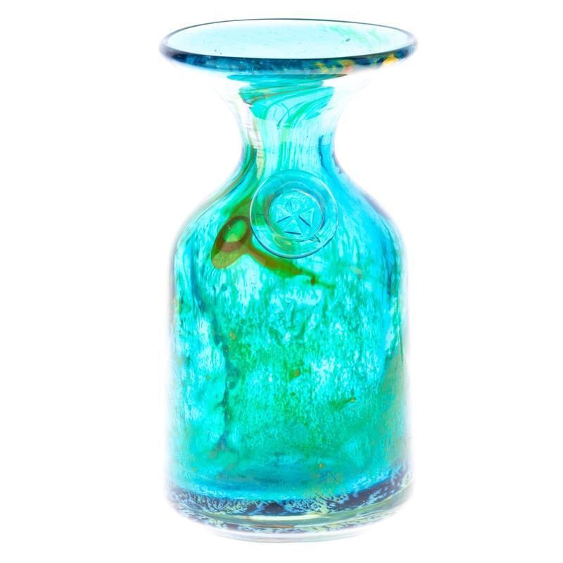 Mid Century Mdina Hand Blown Maltese Glass Vase By Michael Harris